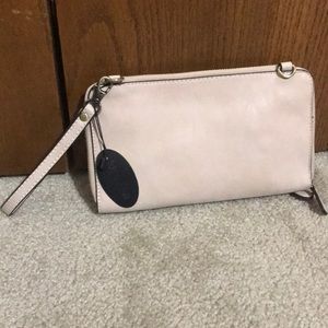 Joy Susan clutch with shoulder strap NWT pinkish